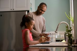 father-and-daughter-in-kitchen