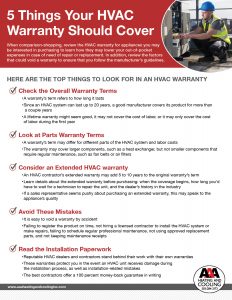 5 Things Your HVAC Warranty Should Cover Checklist