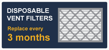 Disposable Filters Replace Every 3 Months Call Out